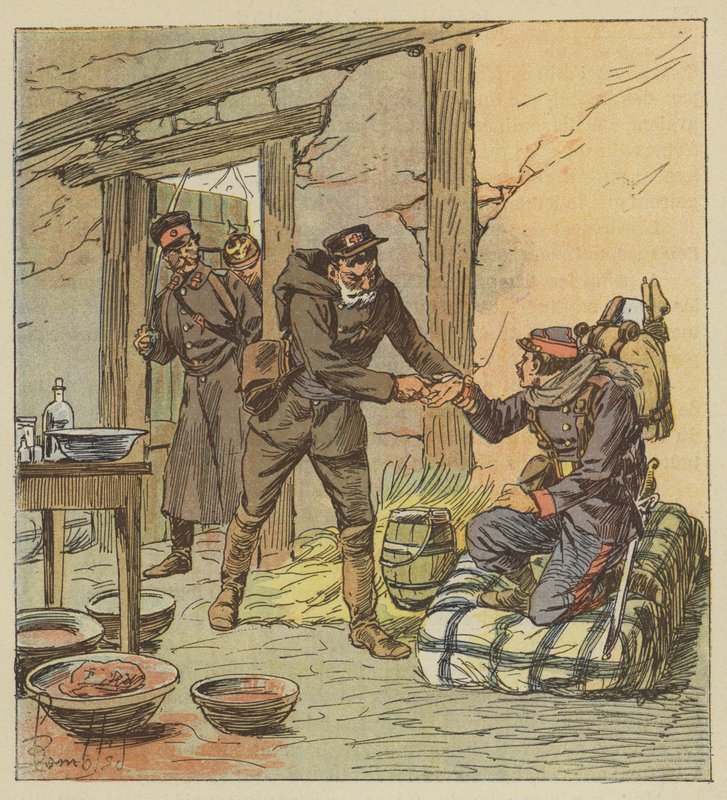 Doktor Libert redder livet til en mobil fra Calvados ved å skade ham av after Louis Charles Bombled