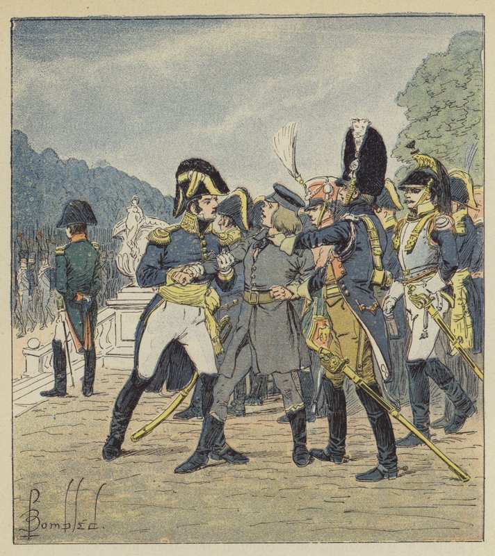 General Rapp har en gendarm arrestert Stabs som ønsket å myrde keiseren av after Louis Charles Bombled