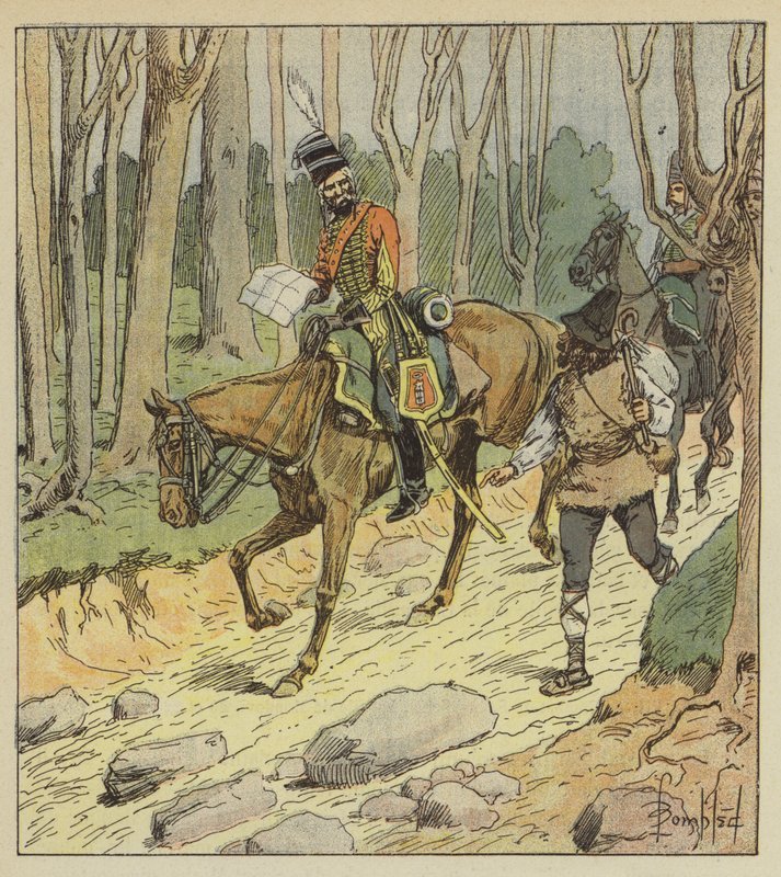 General Stengel var en utmerket husaroffiser av after Louis Charles Bombled