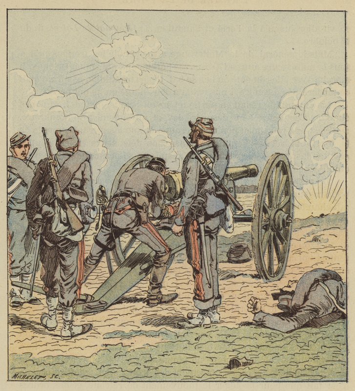 Løytnant Coffinieres de Nordeck peker selv brikkene sine av after Louis Charles Bombled