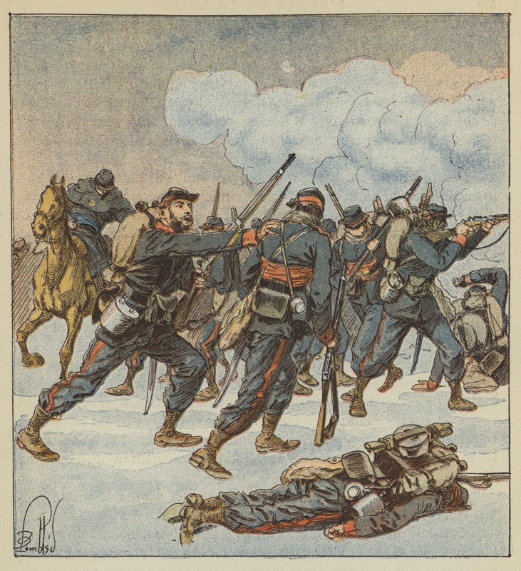 Sersjant Ramus, mobil fra Isère, i kamp 7. desember av after Louis Charles Bombled