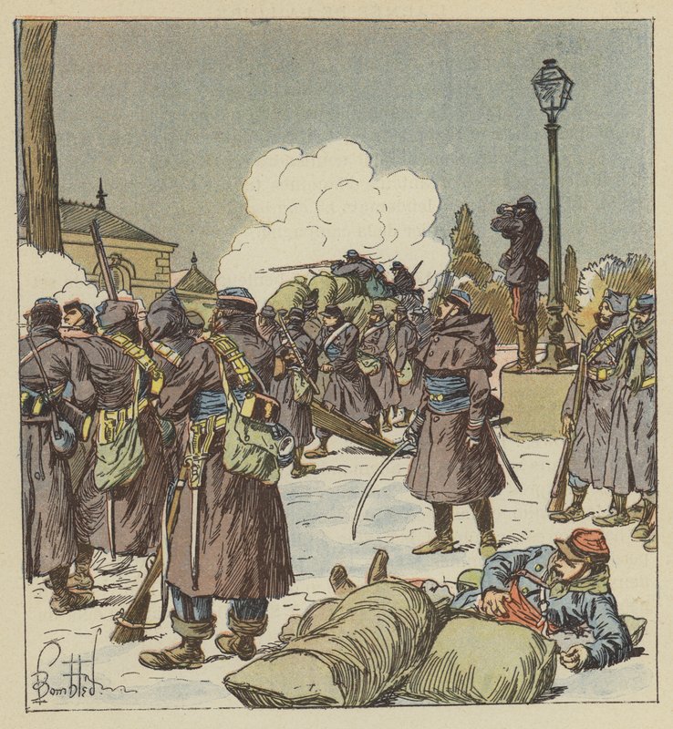 General Bourdillons gendarmer til fots forsvarer Passage de l
