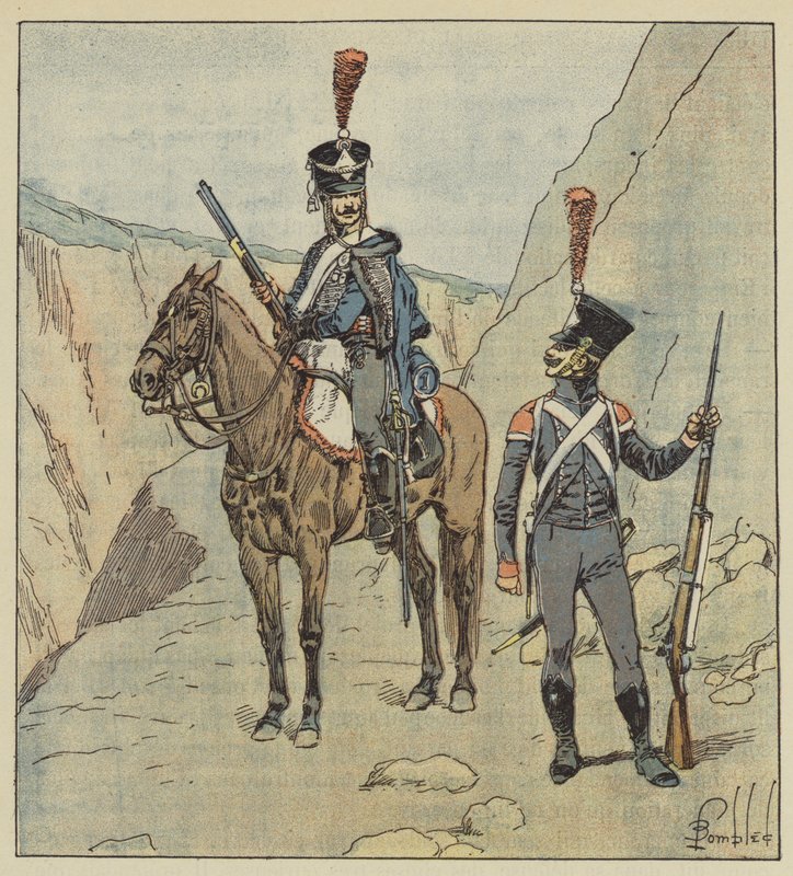 Provinsene som grenset til tyrkerne hadde kroatiske regimenter av after Louis Charles Bombled