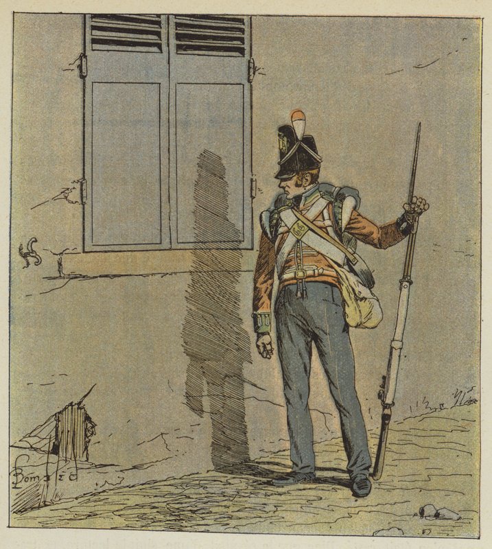 Vaktpostene vil bli postet om natten for å røre huset av after Louis Charles Bombled