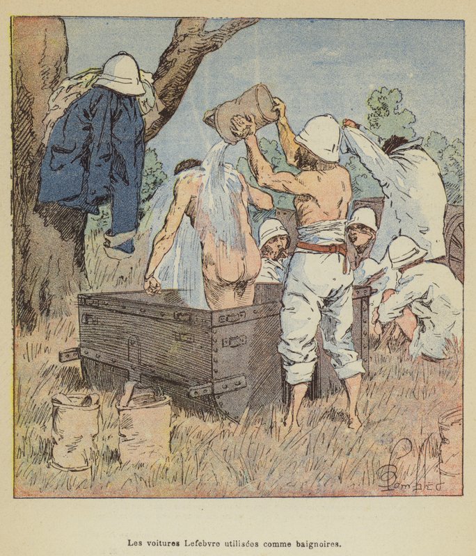 Lefebvre-biler brukt som badekar av after Louis Charles Bombled