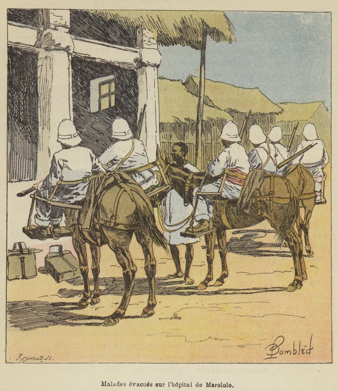 Pasienter evakuert til Marololo sykehus av after Louis Charles Bombled