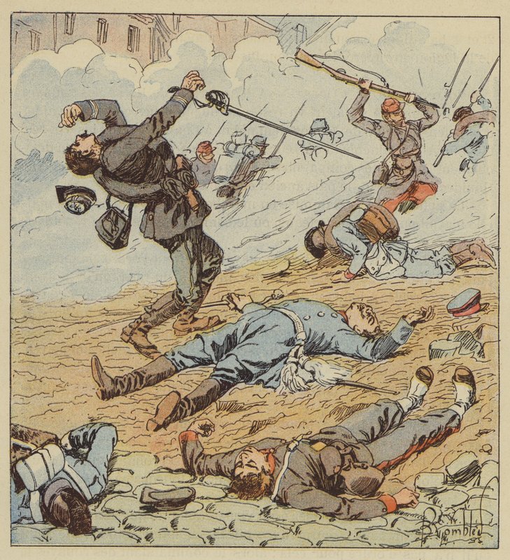 Kaptein de Boissieu døde i slaget ved Orleans av after Louis Charles Bombled