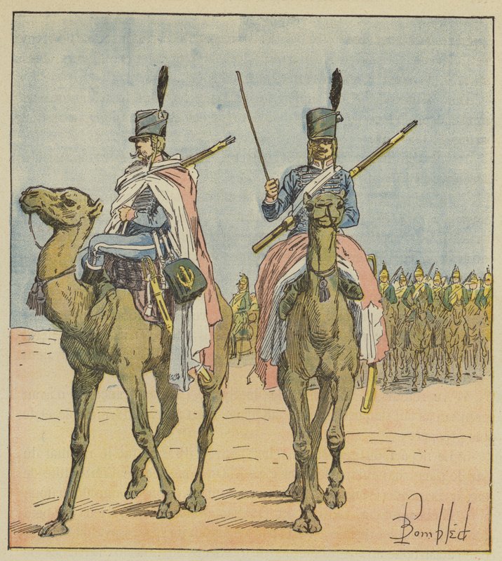Napoleon opprettet kamelregimenter av after Louis Charles Bombled