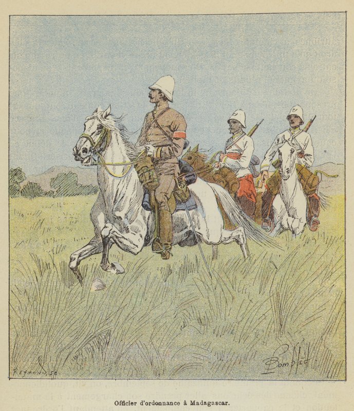 Ordinasjonsoffiser på Madagaskar av after Louis Charles Bombled