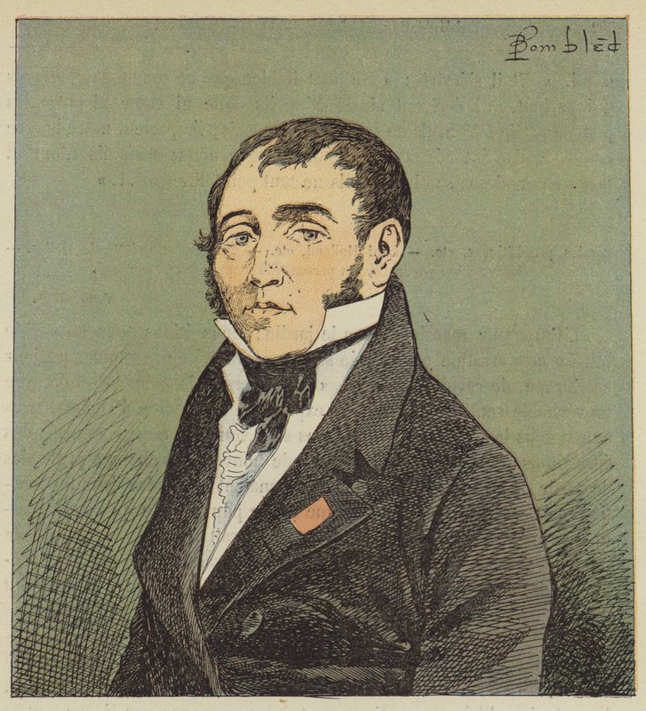 Portrett av Las-Cases av after Louis Charles Bombled