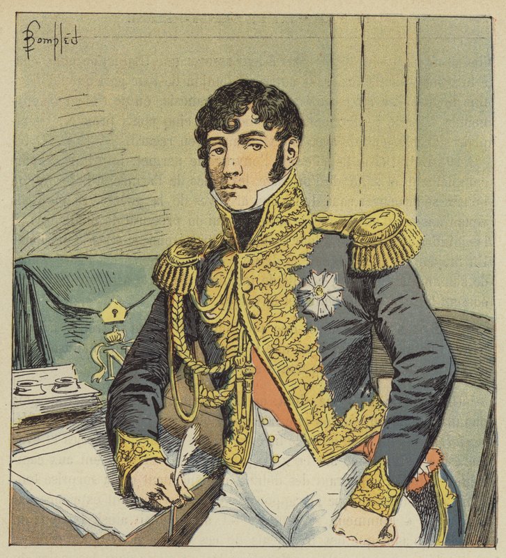 Portrett av greven av Montholon, eksekutør av Napoleon av after Louis Charles Bombled