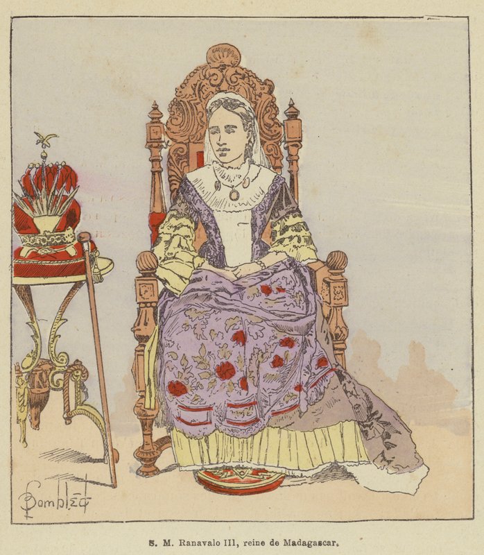 SM Ranavalo III, dronning av Madagaskar av after Louis Charles Bombled