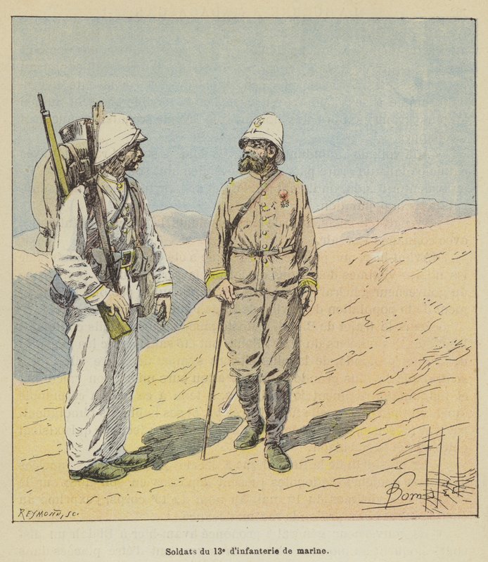 Soldater fra det 13. marineinfanteriet av after Louis Charles Bombled