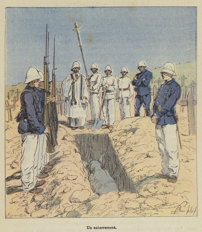 En begravelse av after Louis Charles Bombled
