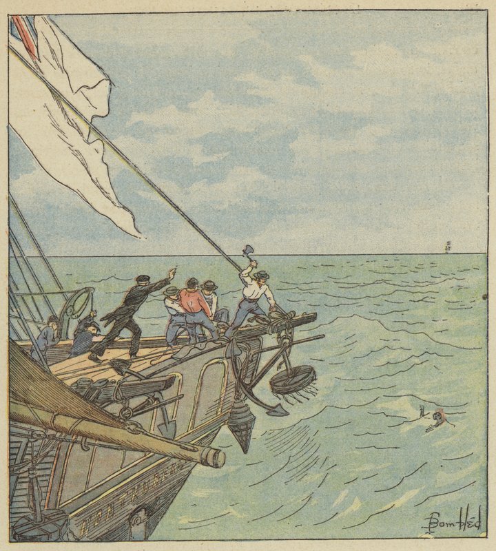En mann av havet av after Louis Charles Bombled