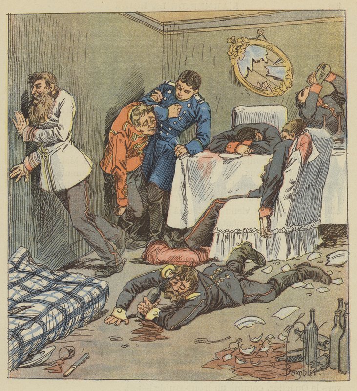 Et reservert rom på Hotel de France av after Louis Charles Bombled