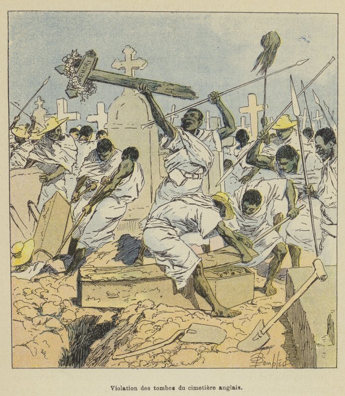 Brudd på engelske kirkegårdsgraver av after Louis Charles Bombled