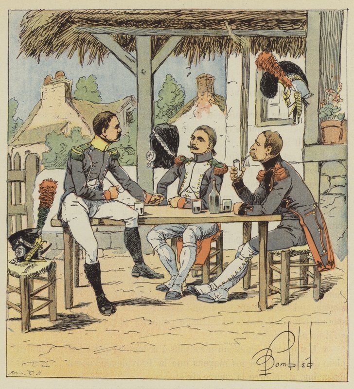 Voltigeur, jeger til fots og ingeniør sapper av after Louis Charles Bombled