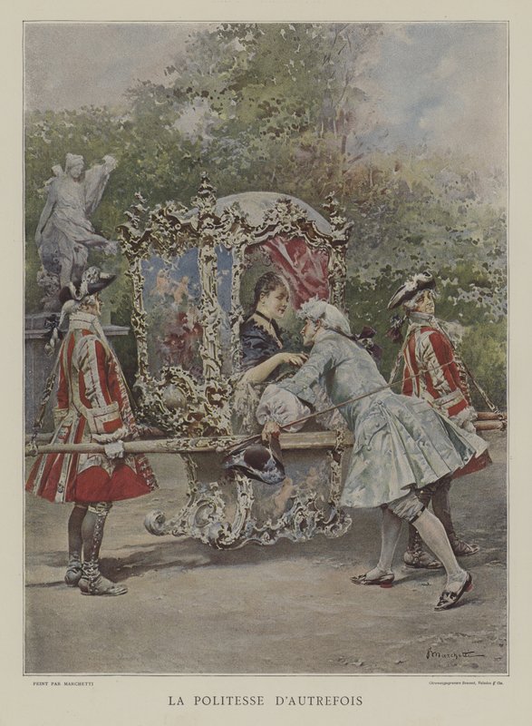 Gårsdagens høflighet av after Ludovico Marchetti