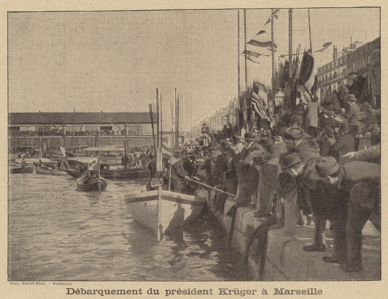 President Kruger av Transvaal ankommer Marseilles av after Nadar