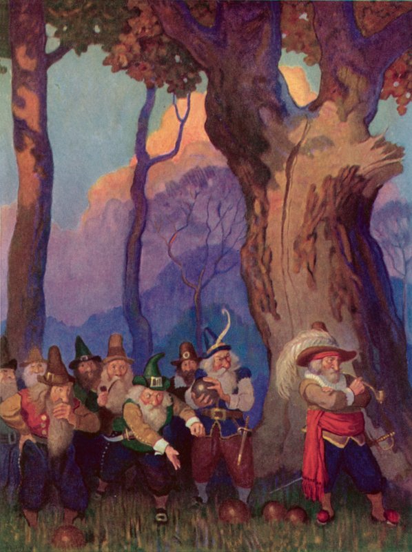 Illustrasjon for Rip Van Winkle av after Newell Convers Wyeth