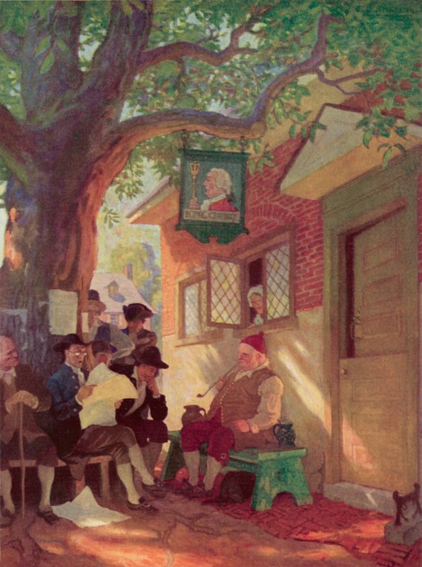 Illustrasjon for Rip Van Winkle av after Newell Convers Wyeth