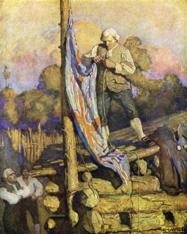 Illustrasjon for Treasure Island av after Newell Convers Wyeth