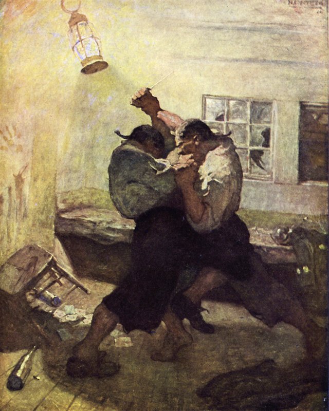 Illustrasjon for Treasure Island av after Newell Convers Wyeth