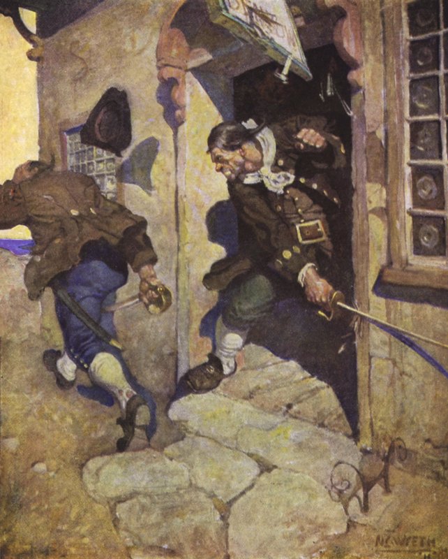 Illustrasjon for Treasure Island av after Newell Convers Wyeth
