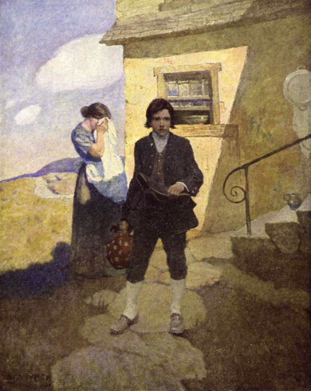 Illustrasjon for Treasure Island av after Newell Convers Wyeth