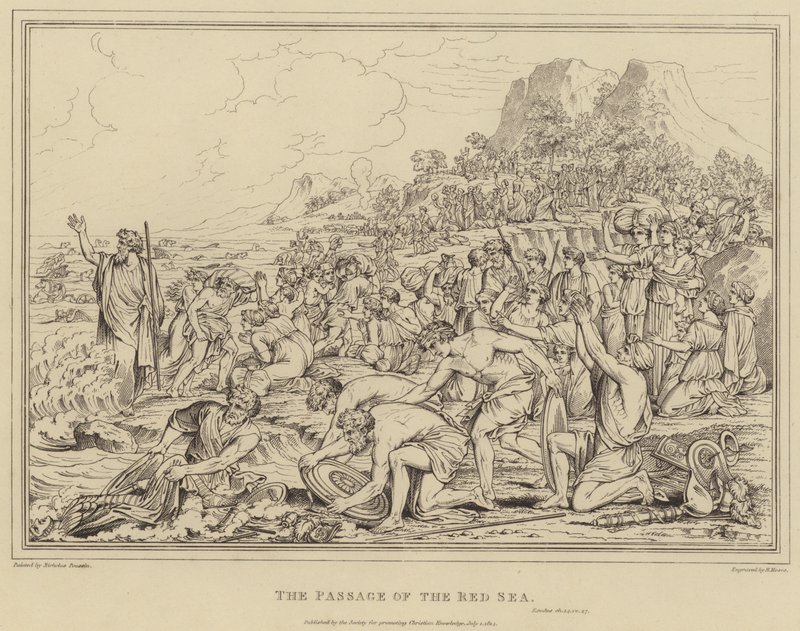 Rødehavets passasje, Exodus av after Nicolas Poussin