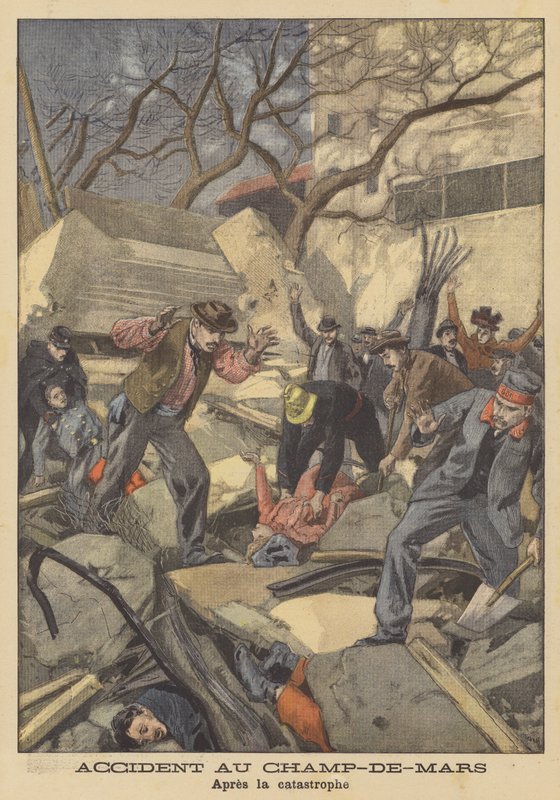 Ulykke i Champ-de-Mars, Paris av after Oswaldo Tofani