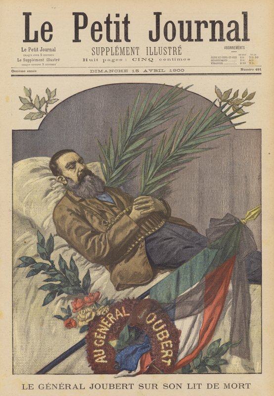 Boergeneral Piet Joubert på dødsleiet, Pretoria, Sør-Afrika av after Oswaldo Tofani