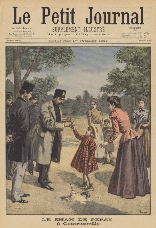 Sjahen av Persia i Frankrike av after Oswaldo Tofani