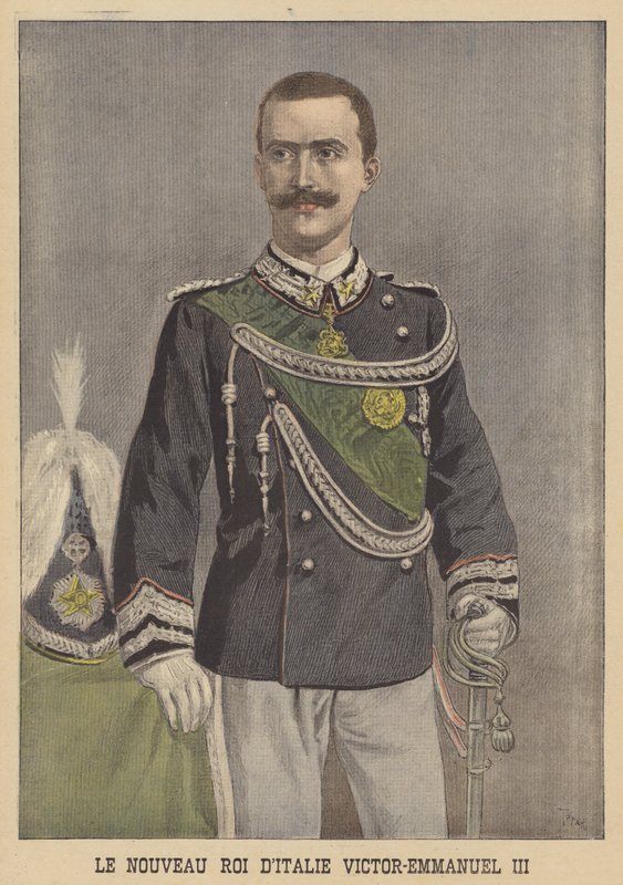 Victor Emmanuel III, den nye kongen av Italia av after Oswaldo Tofani