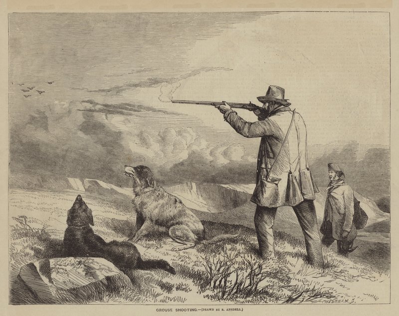 Rypeskyting av after Richard Ansdell