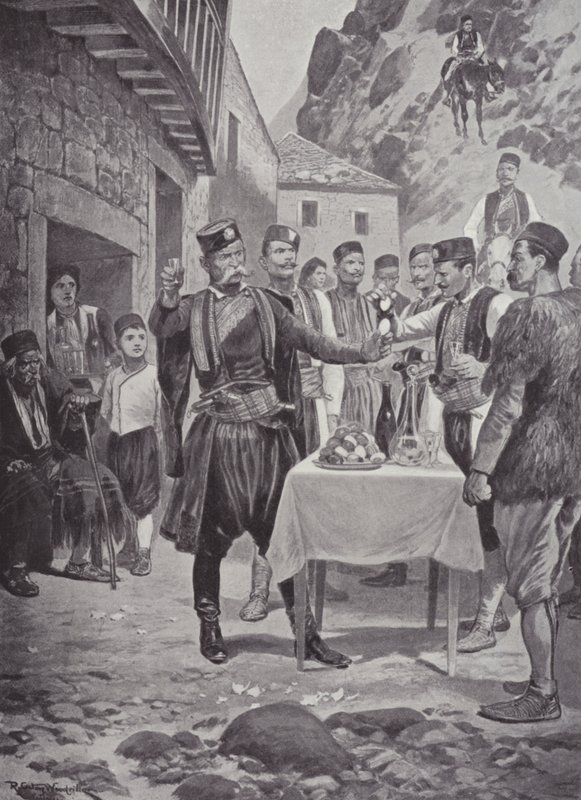 En montenegrinsk påskeskikk av after Richard Caton II Woodville