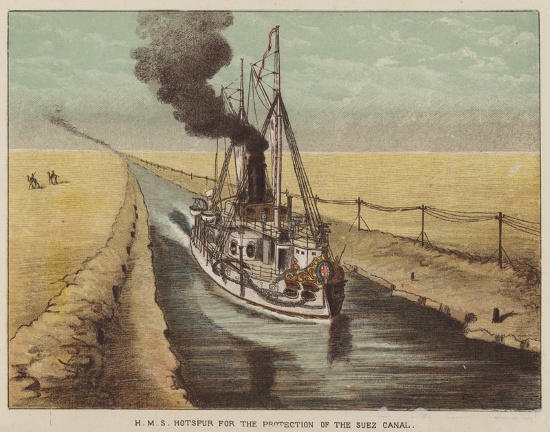 HMS Hotspur for beskyttelse av Suez-kanalen av after Richard Simkin