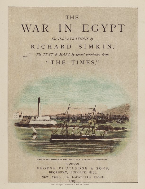 Tittelsideillustrasjon for krigen i Egypt av after Richard Simkin