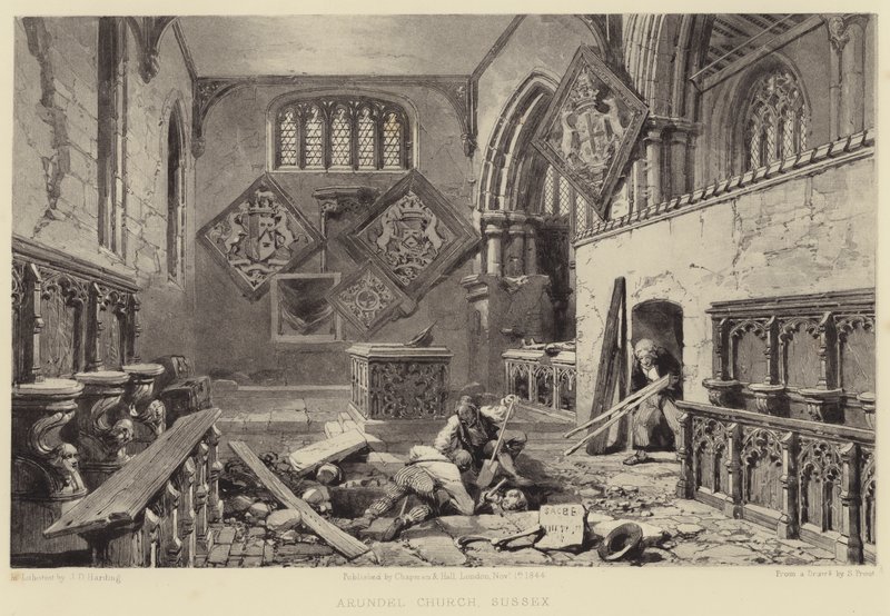 Arundel kirke, Sussex av Samuel (after) Prout