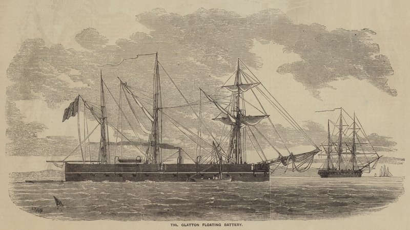 Glatton flytende batteri av after Thomas Harrington Wilson