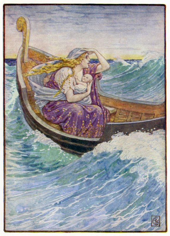 I to dager og to netter ble båten slengt hit og dit av after Walter Crane