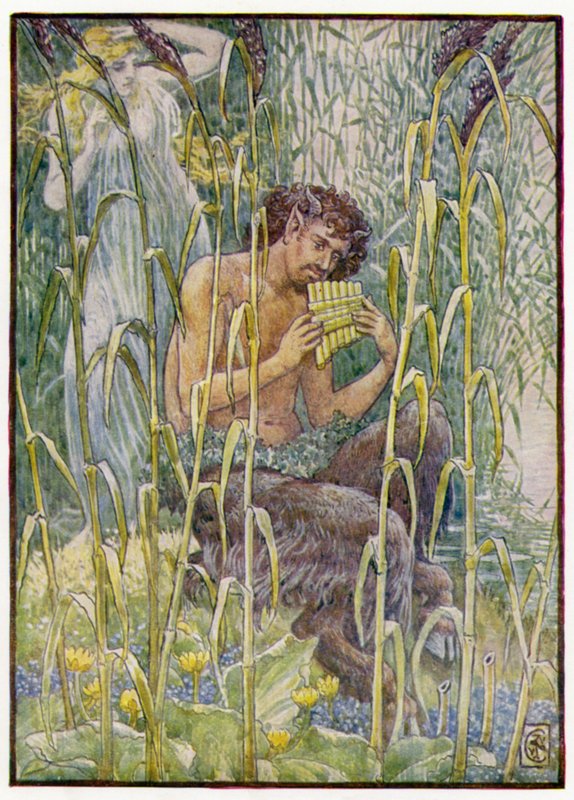 Søt, gjennomtrengende søt var musikken til Pans pipe av after Walter Crane