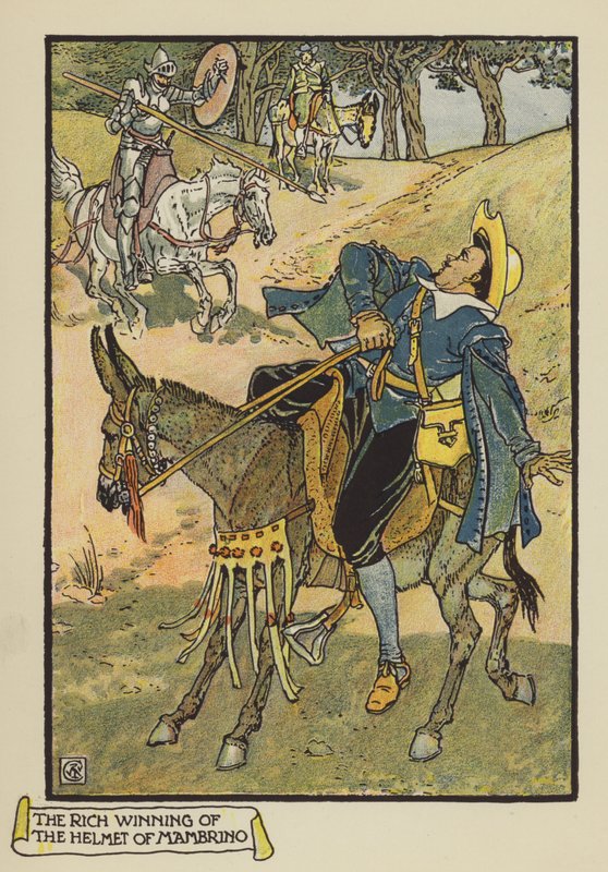 Den rike vinneren av hjelmen til Mambrino av after Walter Crane