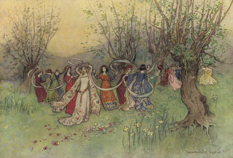 Geoffrey Chaucer, hertuginnens bok av after Warwick Goble