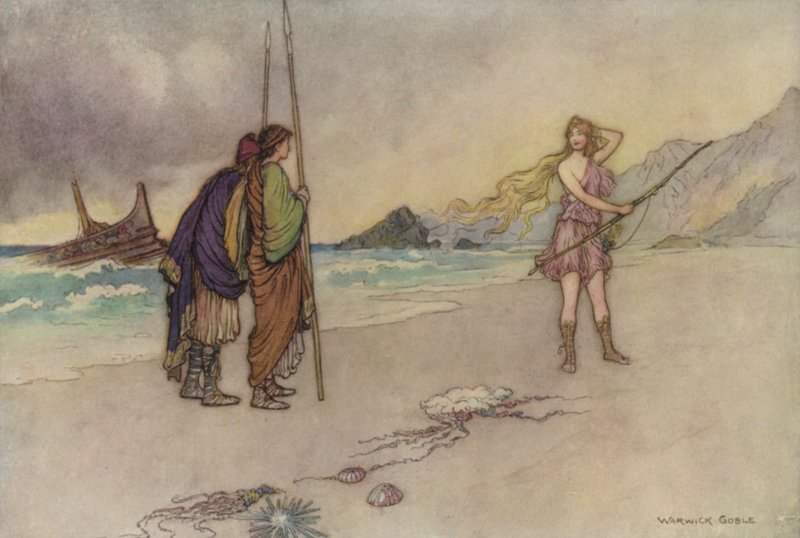 Geoffrey Chaucer, legenden om gode kvinner av after Warwick Goble