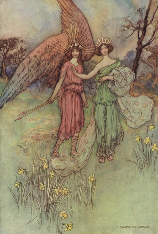 Geoffrey Chaucer, legenden om gode kvinner av after Warwick Goble