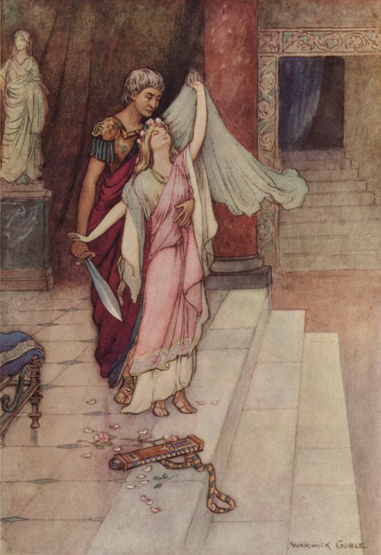 Geoffrey Chaucer, The Physicians Tale av after Warwick Goble