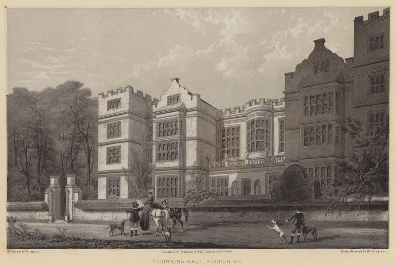 Fountains Hall, Yorkshire av after William Richardson