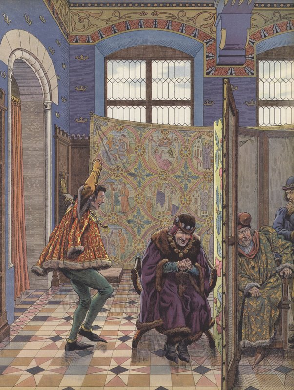 Louis XIs komplott for å skille burgunderne fra deres engelske allierte (farge litho) av pseudonym for Onfray de Breville Jacques Job